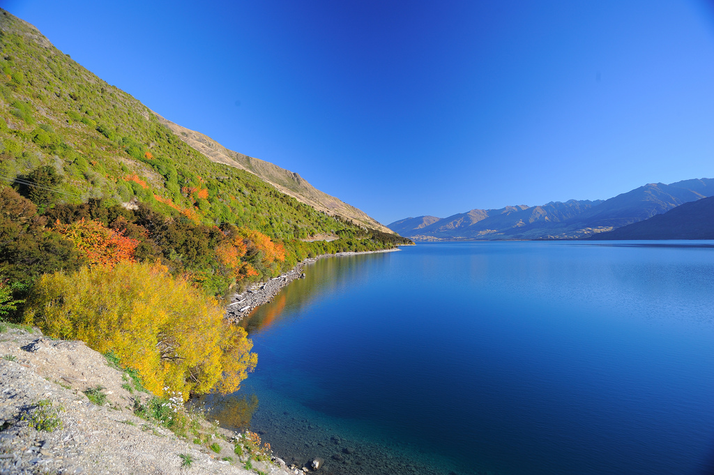 静寂さに心癒されるリゾート「ワナカ湖」