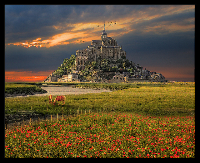 モンサンミッシェルとその湾